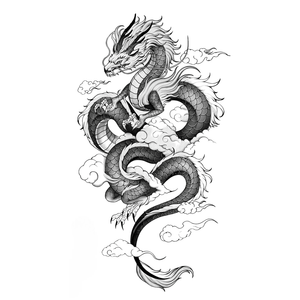 Asian Dragon with Clouds