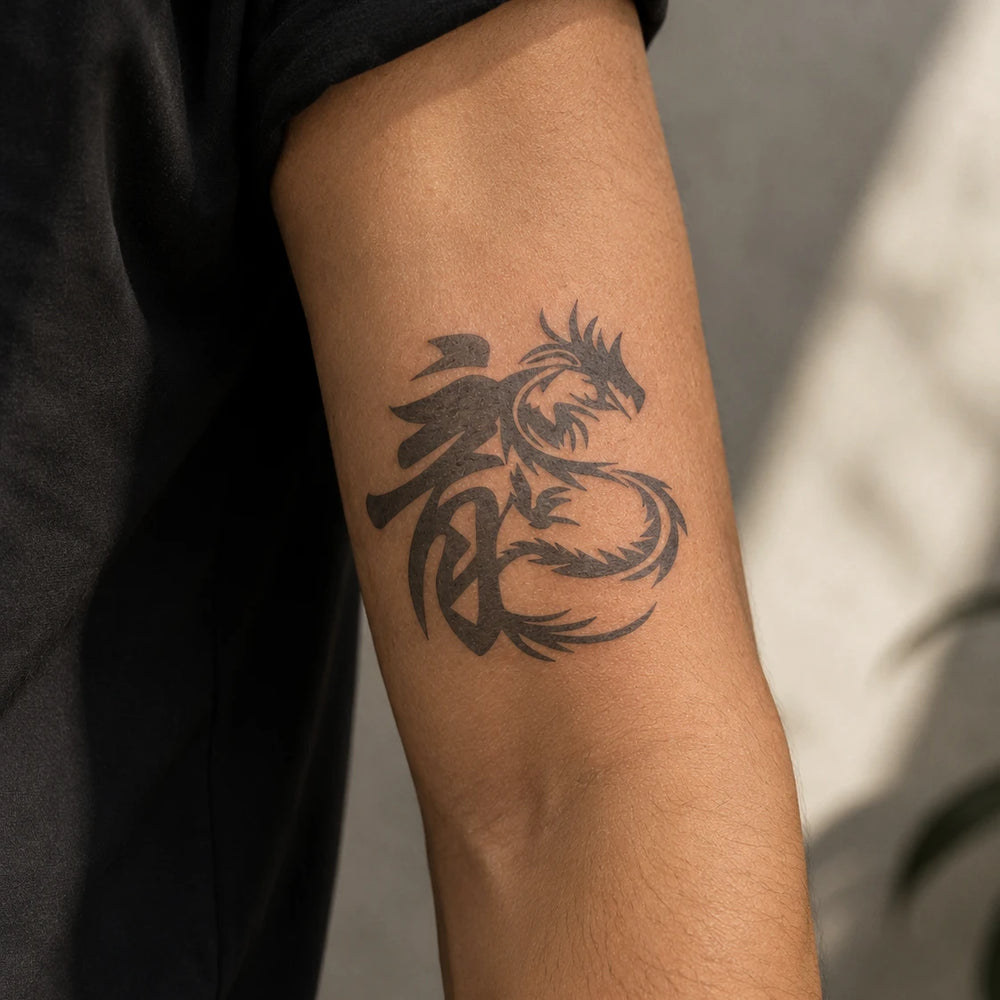 chinese dragon tattoo on arm