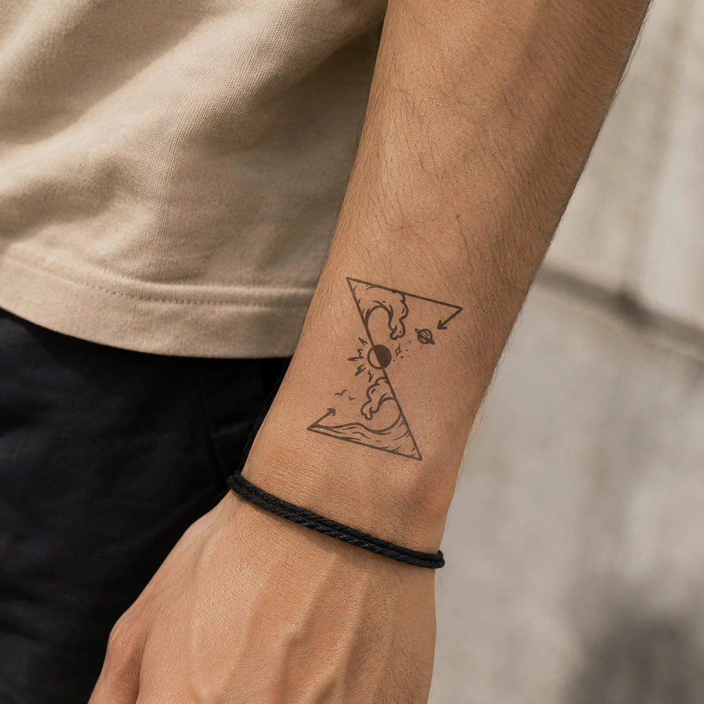 cosmic tides Tattoo on hand
