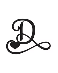 Signature Heart Initial Tattoo
