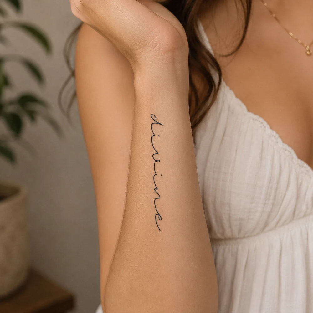 divine Tattoo on women hand