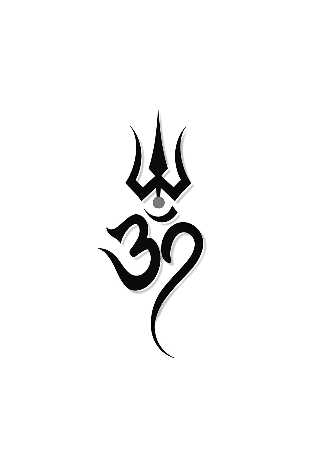 Om Trishul Tattoo