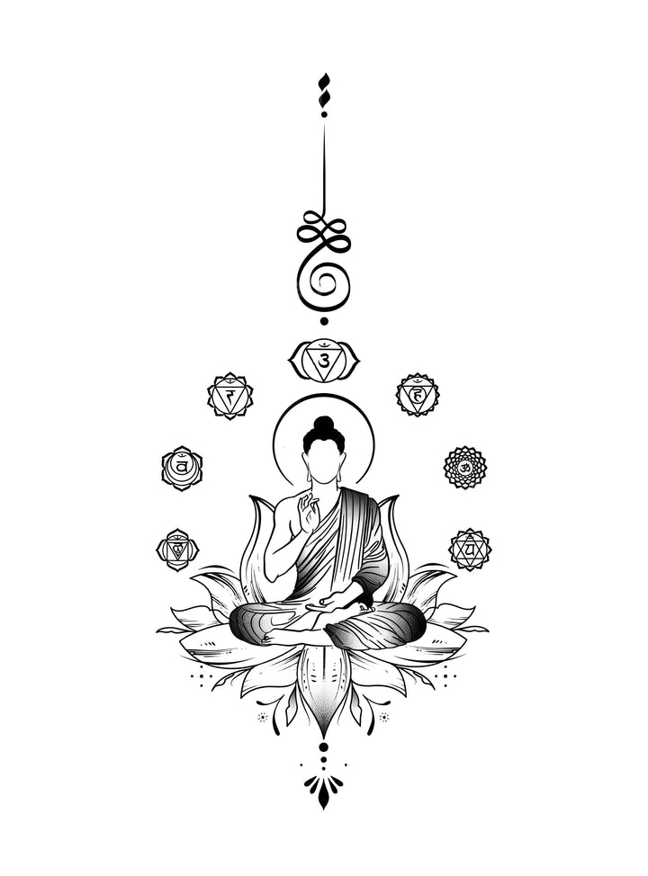 Buddha Chakra Tattoo