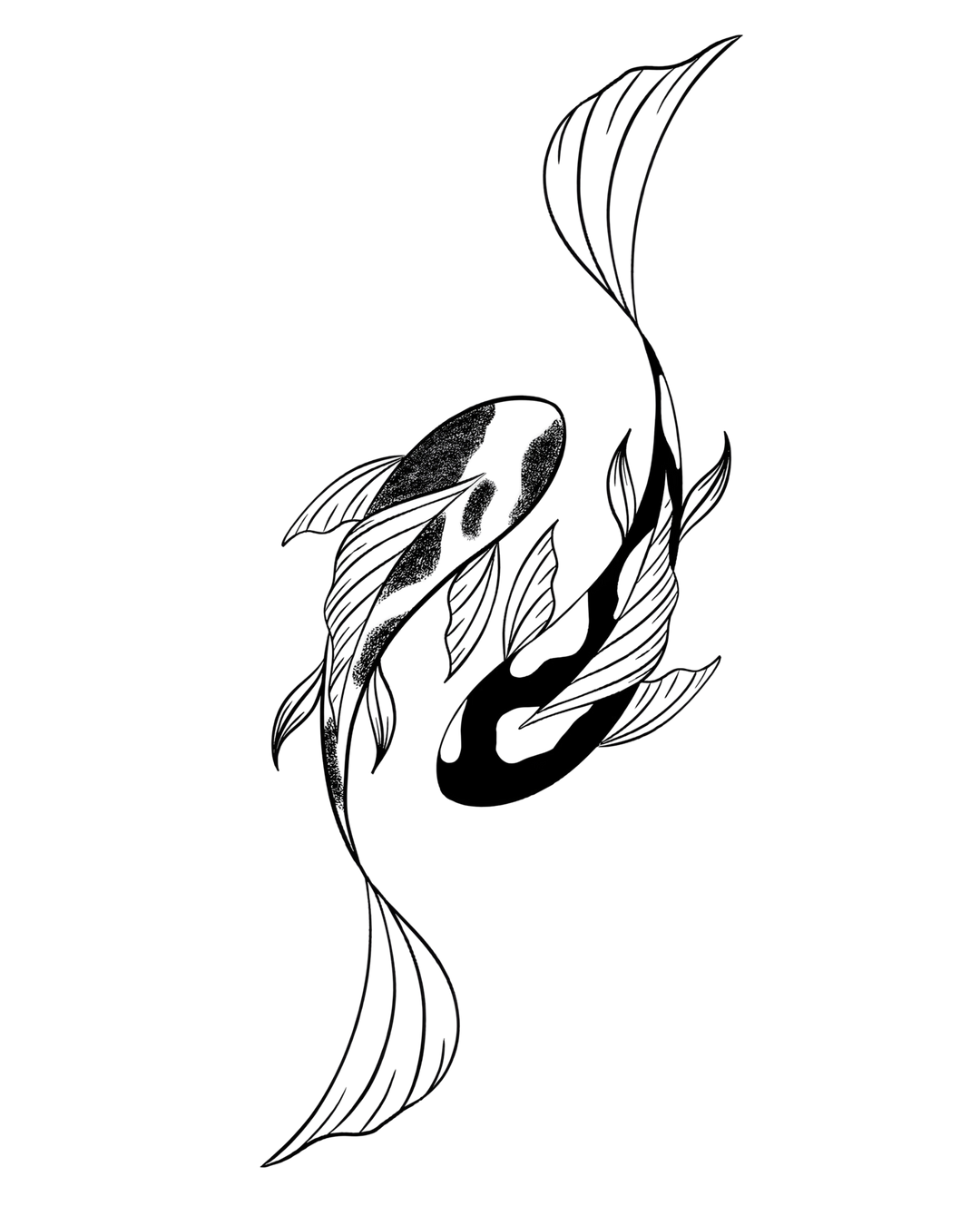 Yin Yang Koi Fish Tattoo