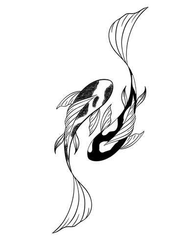 Yin Yang Koi Fish Tattoo