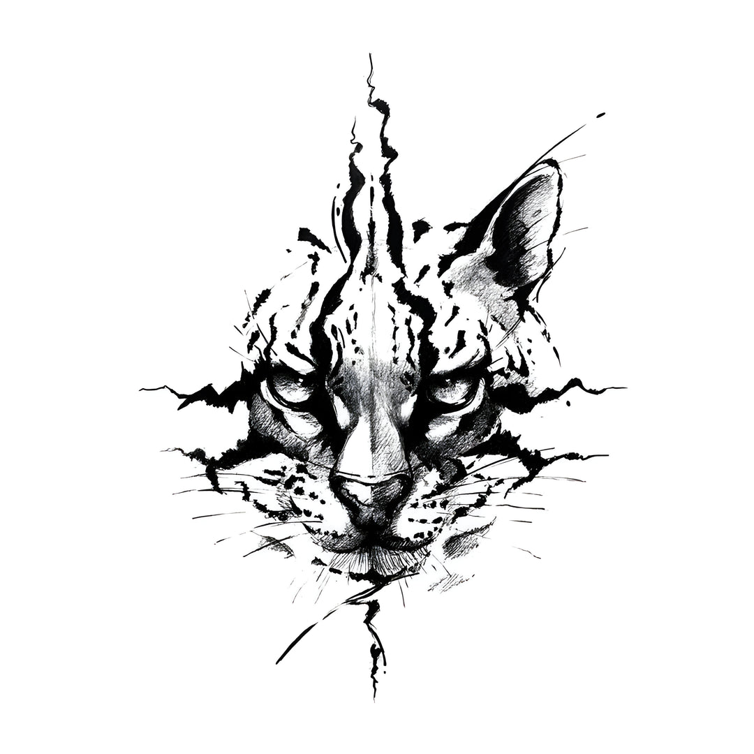 Fierce Cat Tattoo