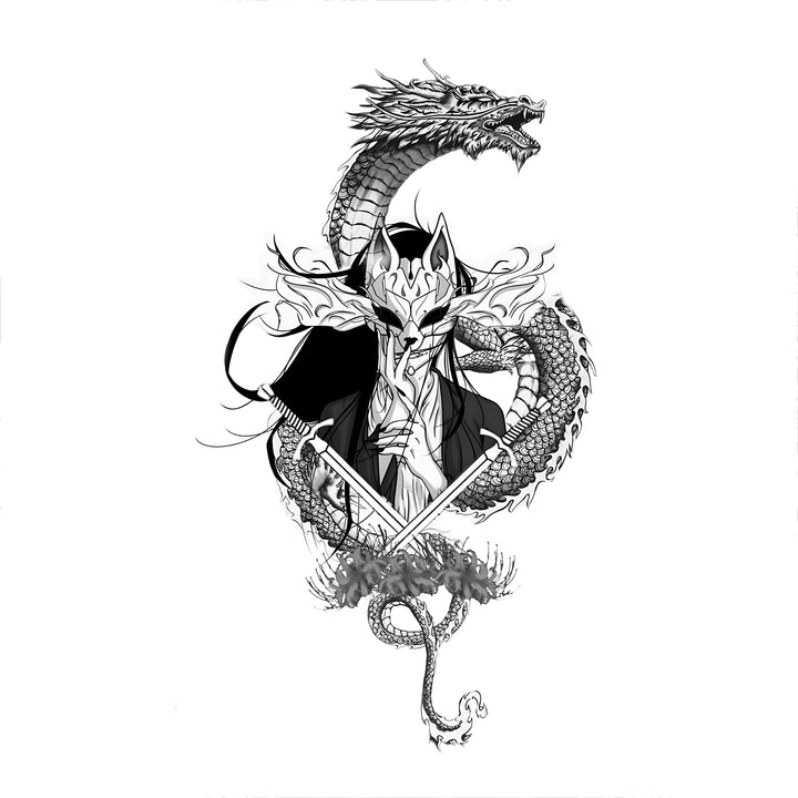 Dragon & Kitsune Warrior