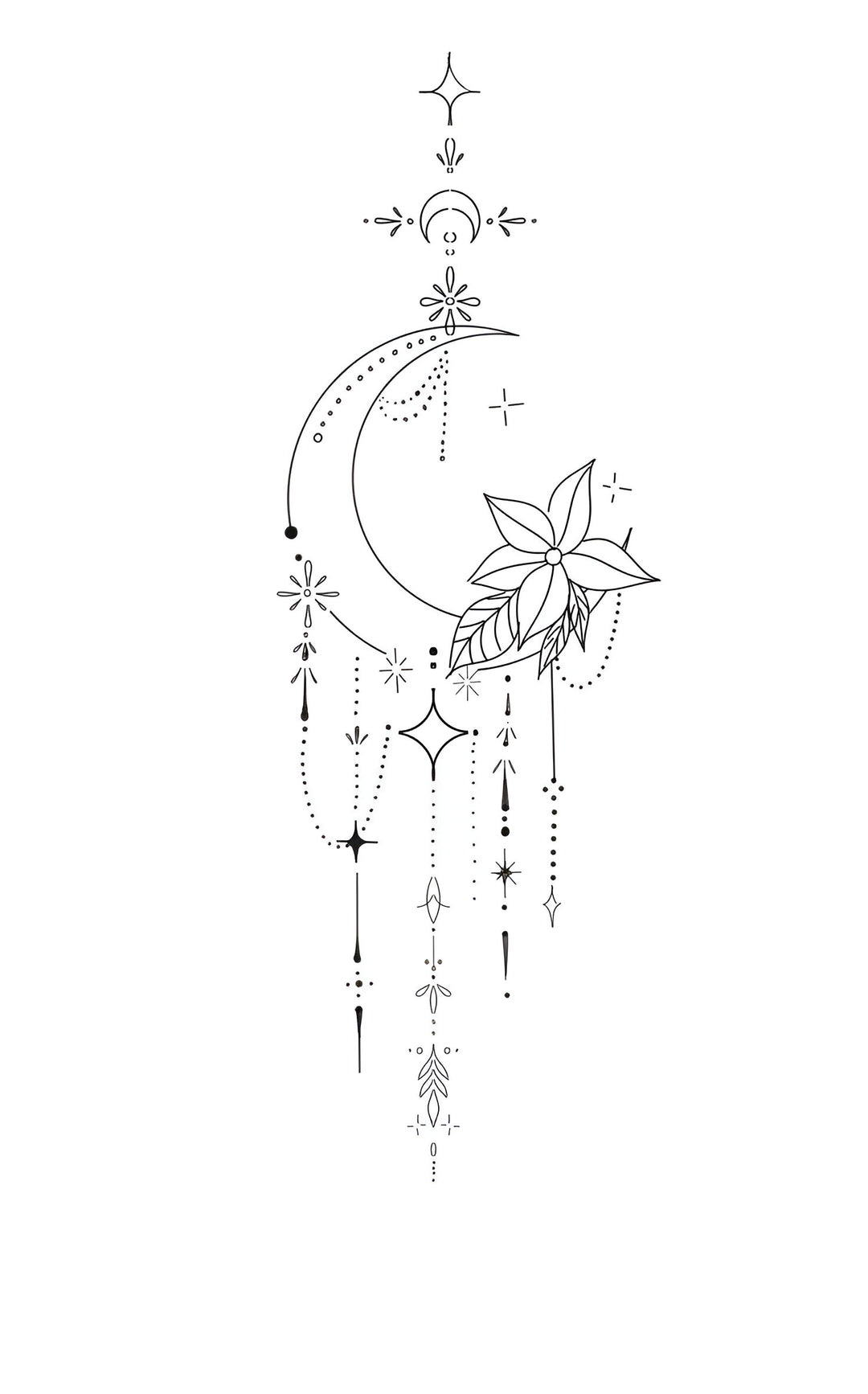 Lunar Phases Transformation Tattoo