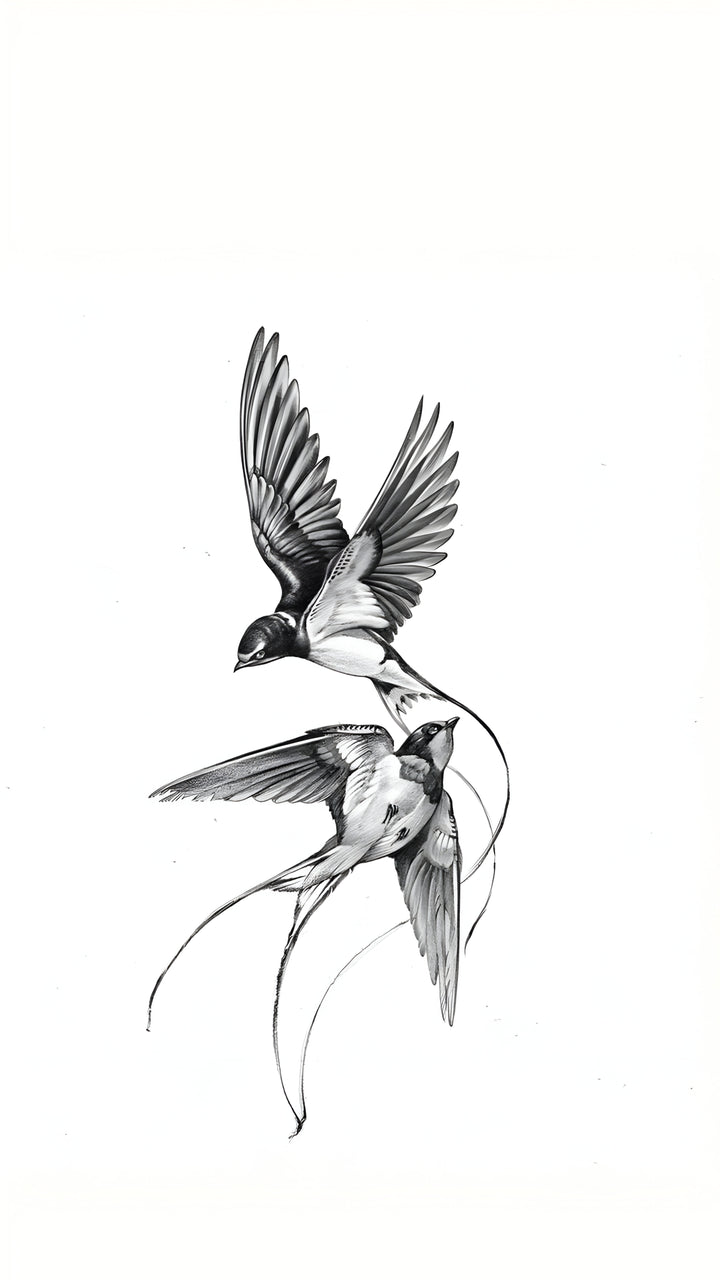 Soaring Swallows Tattoo