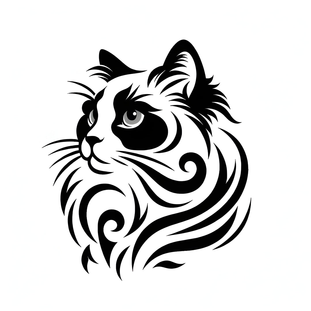 Tribal Cat Tattoo