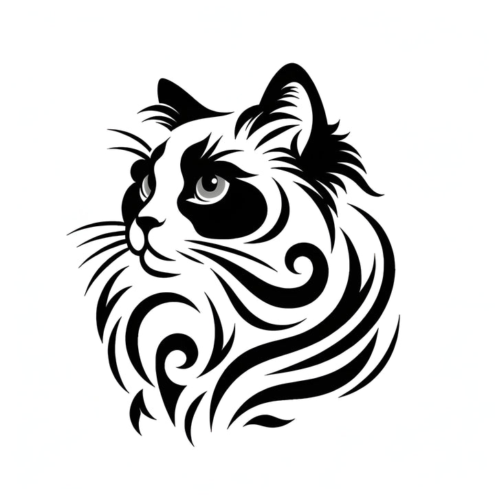 Tribal Cat Tattoo