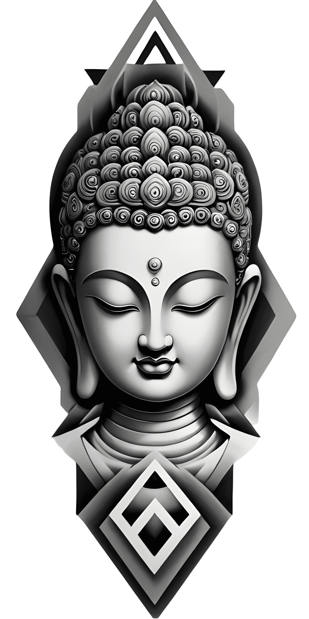 Gautama Buddha Portrait Tattoo