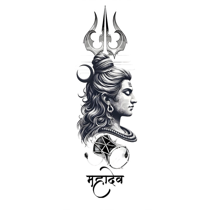 Mahadev Portrait Tattoo