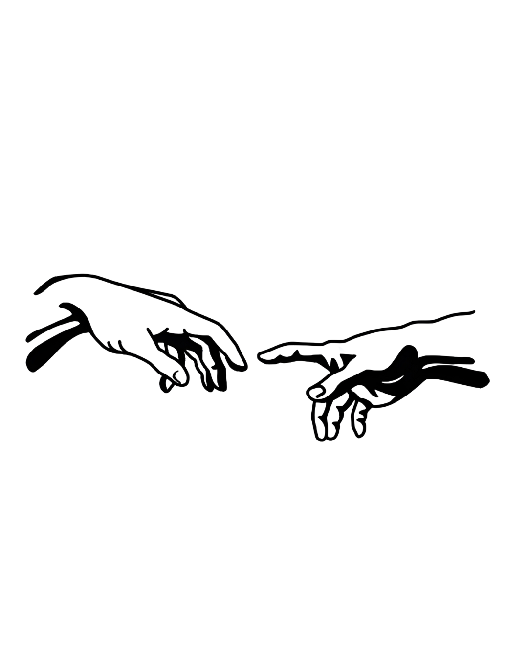 Michelangelo Reaching Hands Tattoo