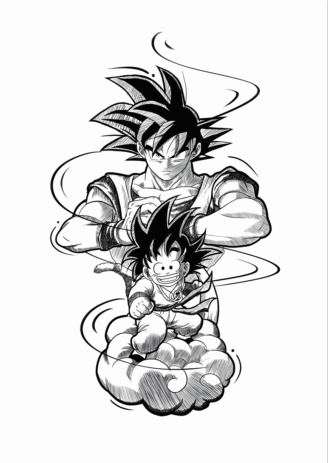 Goku - Saiyan Evolution Tattoo