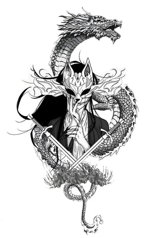Dragon & Kitsune Warrior