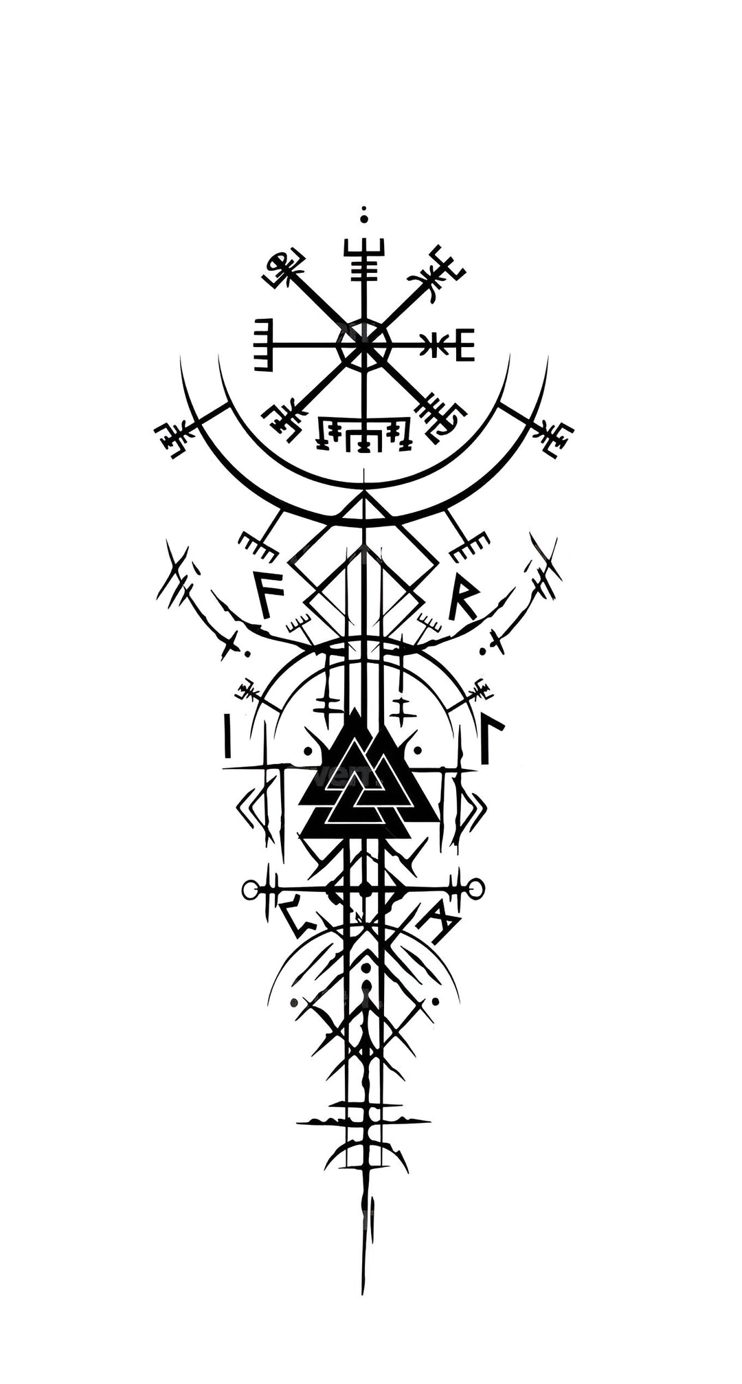 Nordic Compass Tattoo