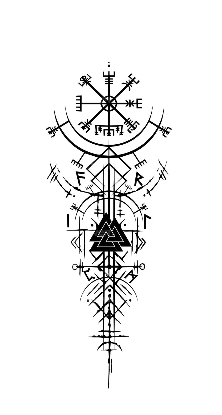 Nordic Compass Tattoo