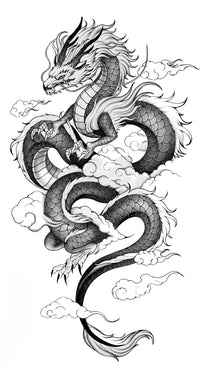 Asian Dragon with Clouds