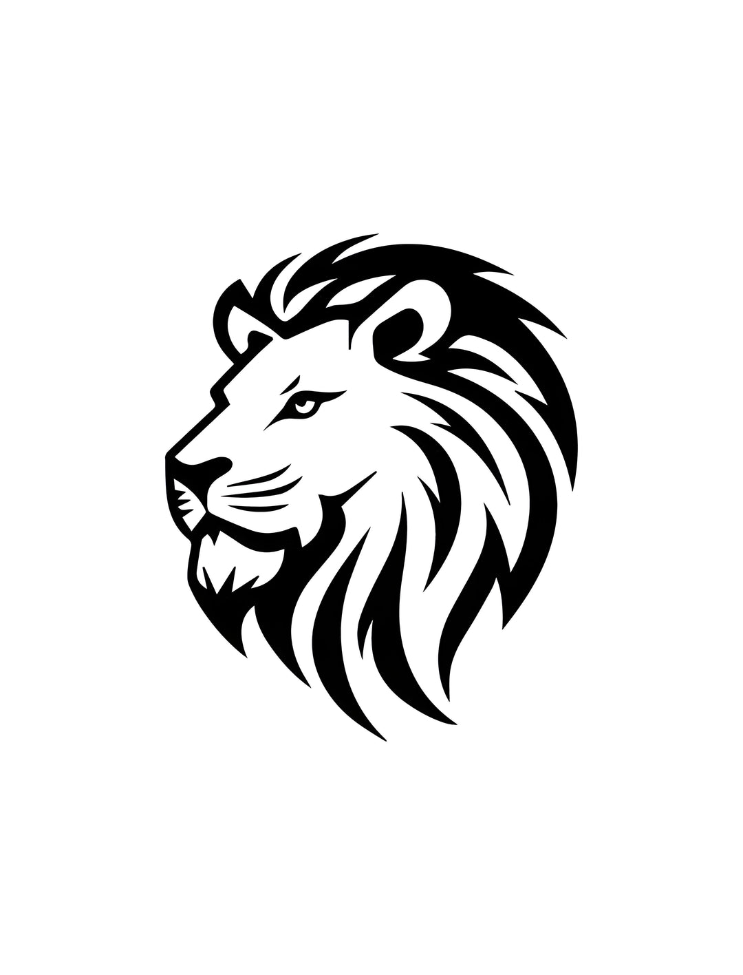 Lion Silhouette Tattoo