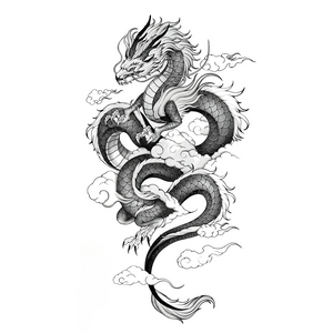 Asian Dragon with Clouds
