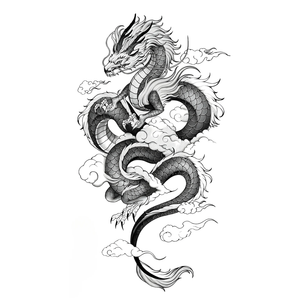 Asian Dragon with Clouds