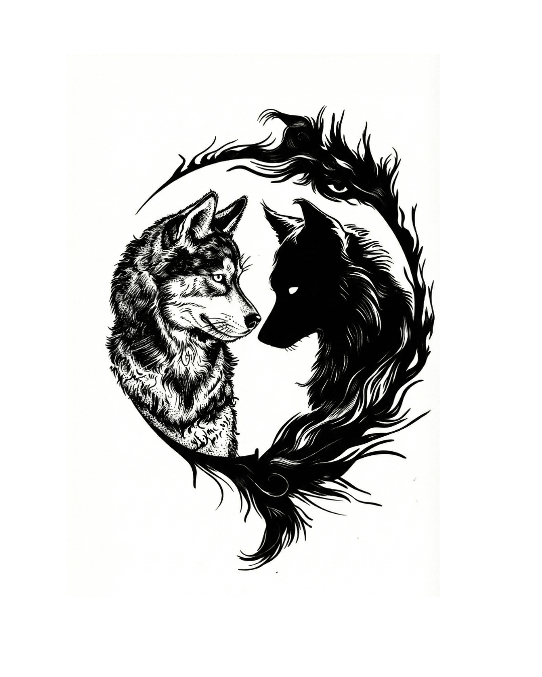 Dual Wolf Instinct - inkbolt