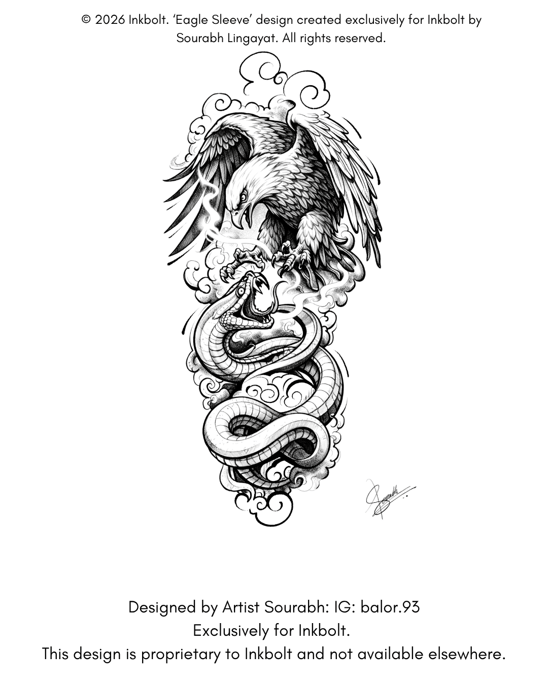 Eagle sleeve - inkbolt