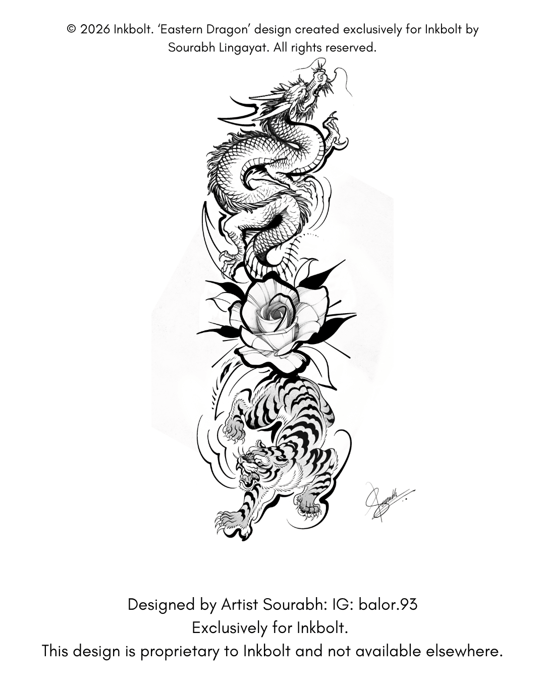 Eastern dragon Sleeve - inkbolt