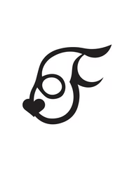 Signature Heart Initial Tattoo