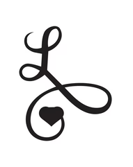 Signature Heart Initial Tattoo