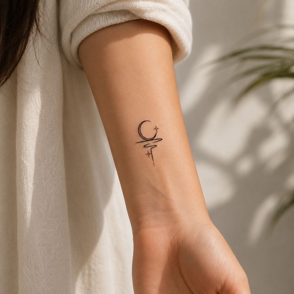 libra Tattoo on woman forearm