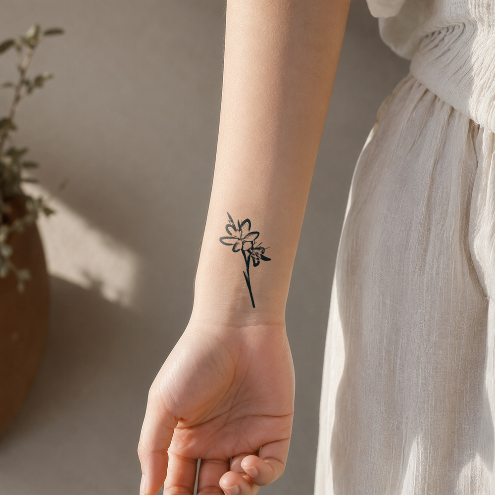 lily Tattoo on women forearm