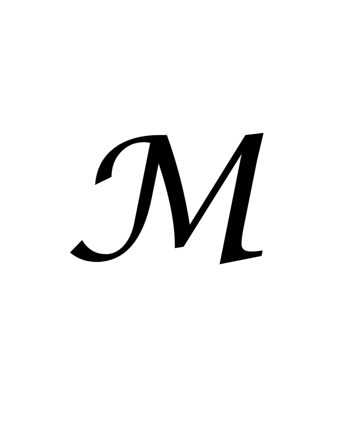 M Letter Tattoo - inkbolt
