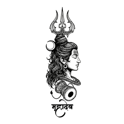 Mahadev Portrait - inkbolt