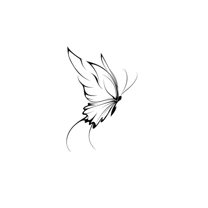 Minimalist Butterfly - inkbolt