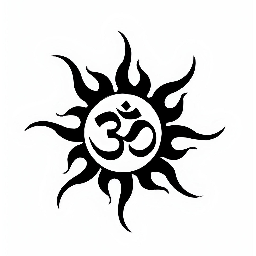 Om with Sun - inkbolt