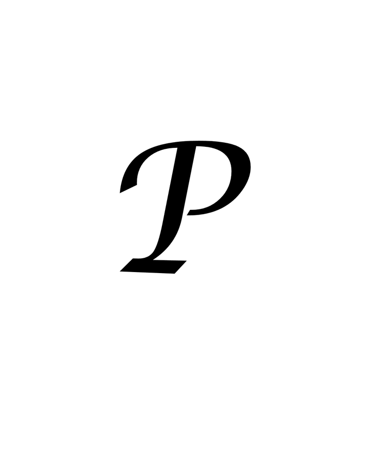 P Letter Tattoo - inkbolt