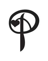 Signature Heart Initial Tattoo