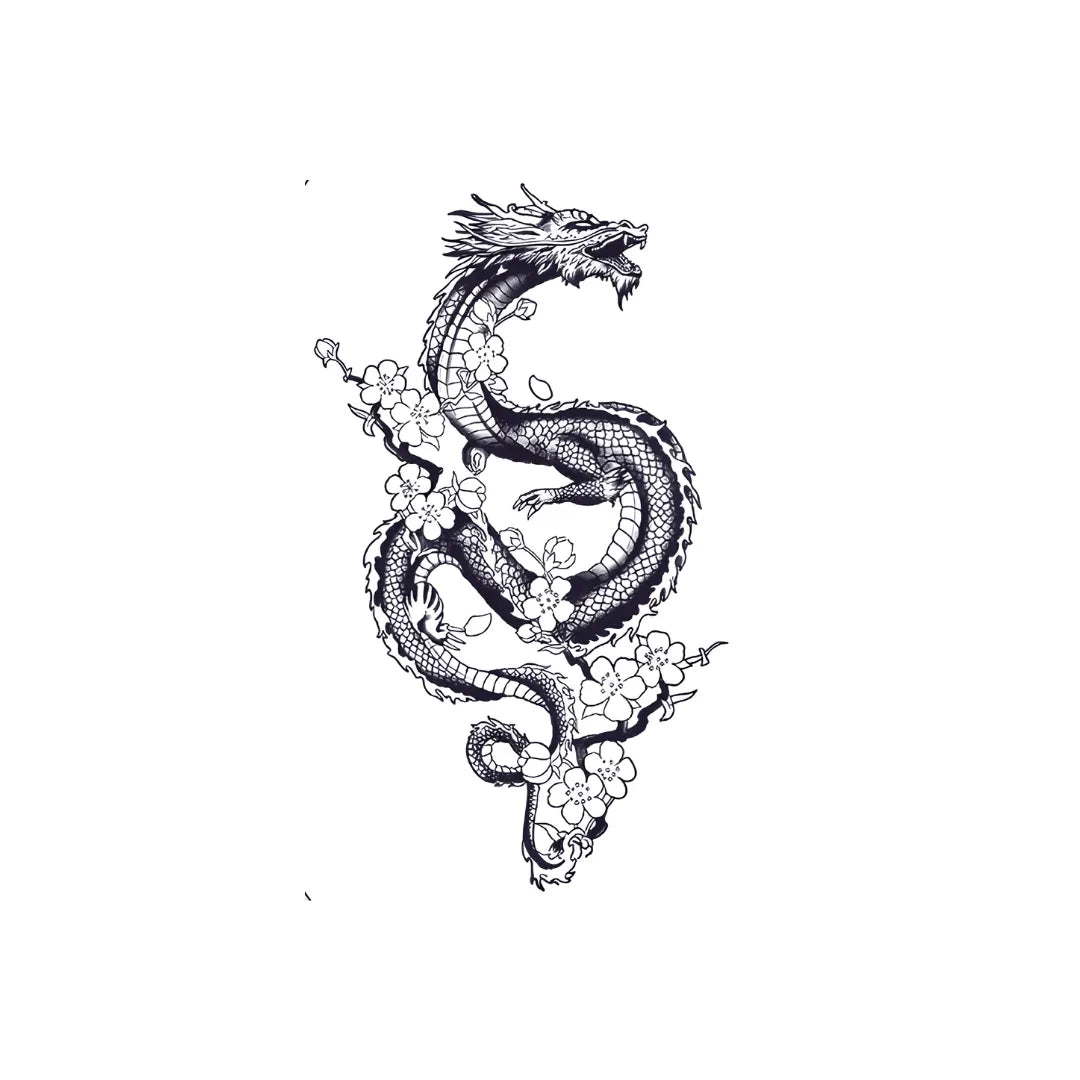 Dragon with Cherry Blossoms