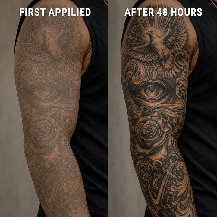 Dove-Roses-Sleeve-after-before