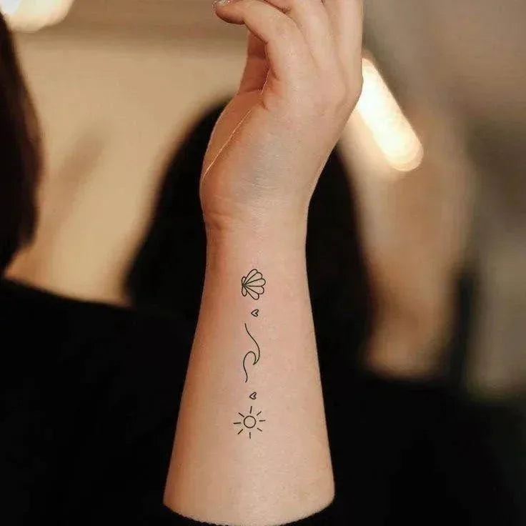 Ocean Serenity Tattoo On Hand