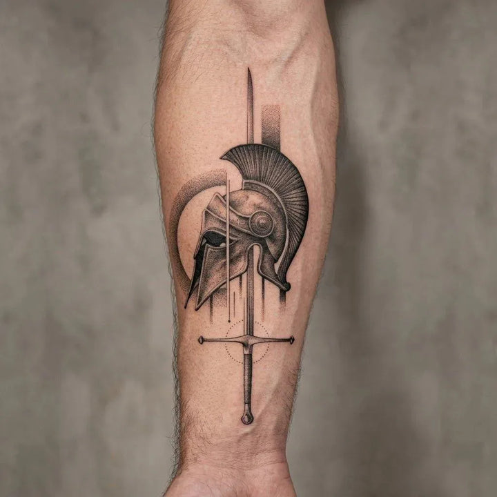 Spartan Fury Tattoo on Arm