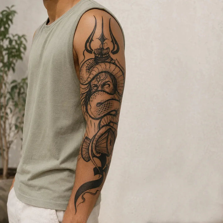 Vasuki Veil Sleeve Tattoo