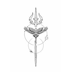 Trishul with Eagle