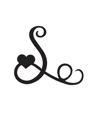 Signature Heart Initial Tattoo