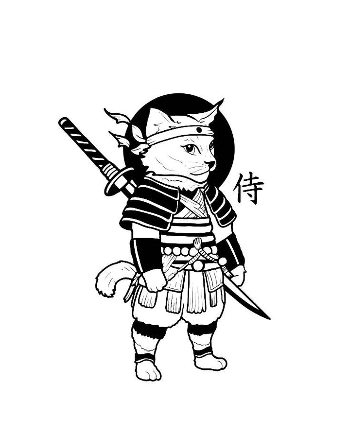Samurai Cat - inkbolt