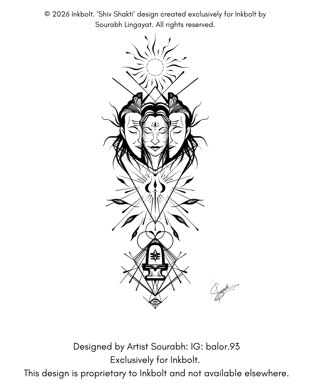 ShivShakti Sleeve - inkbolt