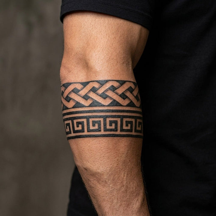 Thick Tribal Armband - inkbolt