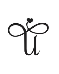 Signature Heart Initial Tattoo